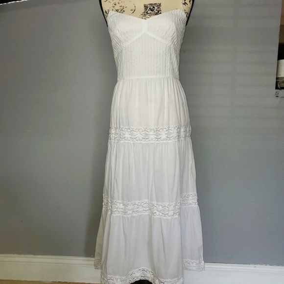 LOFT Dresses & Skirts - Ann Taylor Loft white dress with spaghetti straps